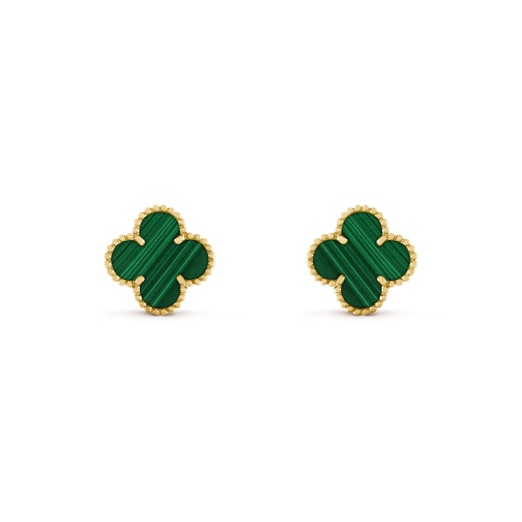 Loco CLOVER MEDIUM 1 MOTIFS MALACHITE  EARRINGS