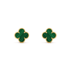 Loco CLOVER MEDIUM 1 MOTIFS MALACHITE  EARRINGS