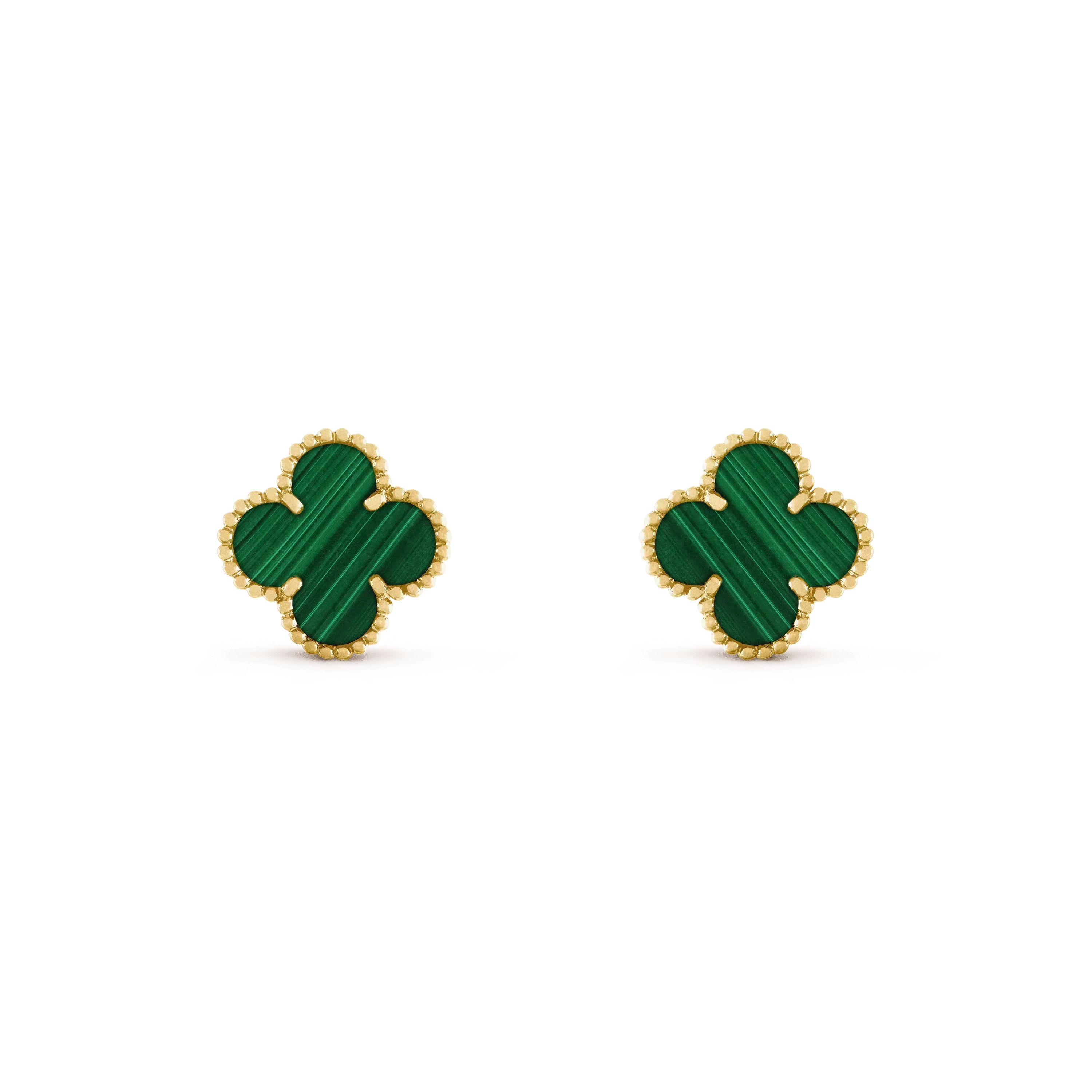 Loco CLOVER MEDIUM 1 MOTIFS MALACHITE  EARRINGS
