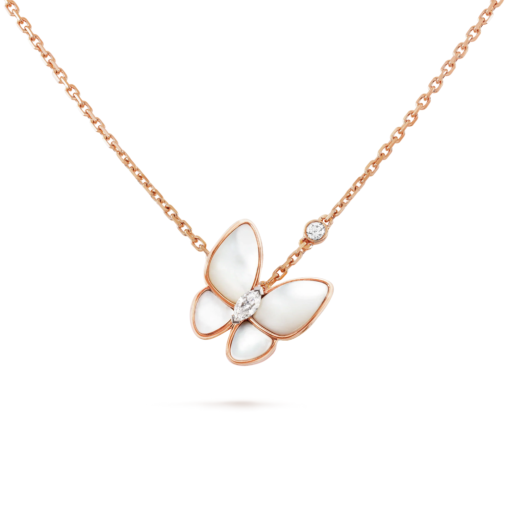 Loco BUTTERFLY MOP DIAMOND NECKLACE