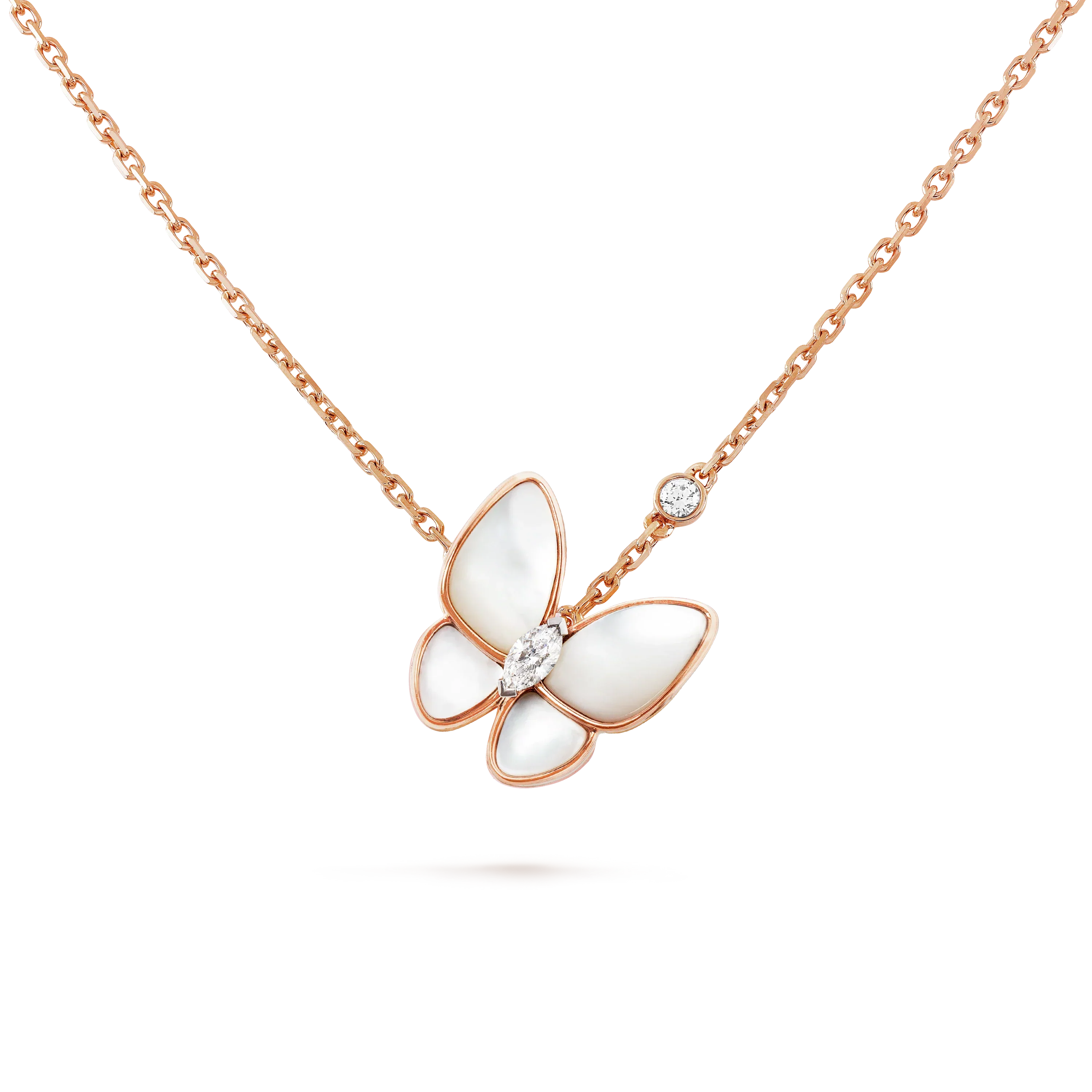 Loco BUTTERFLY MOP DIAMOND NECKLACE