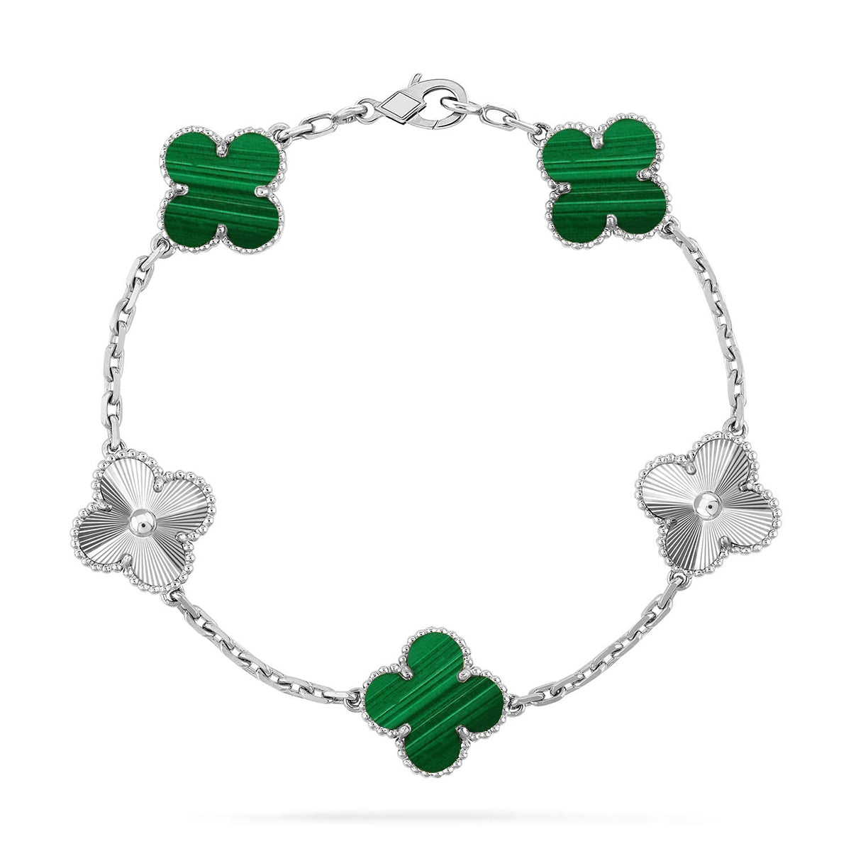 [Loco ]New  CLOVER 5 MOTIF MALACHITE BRACELET COLLECTION