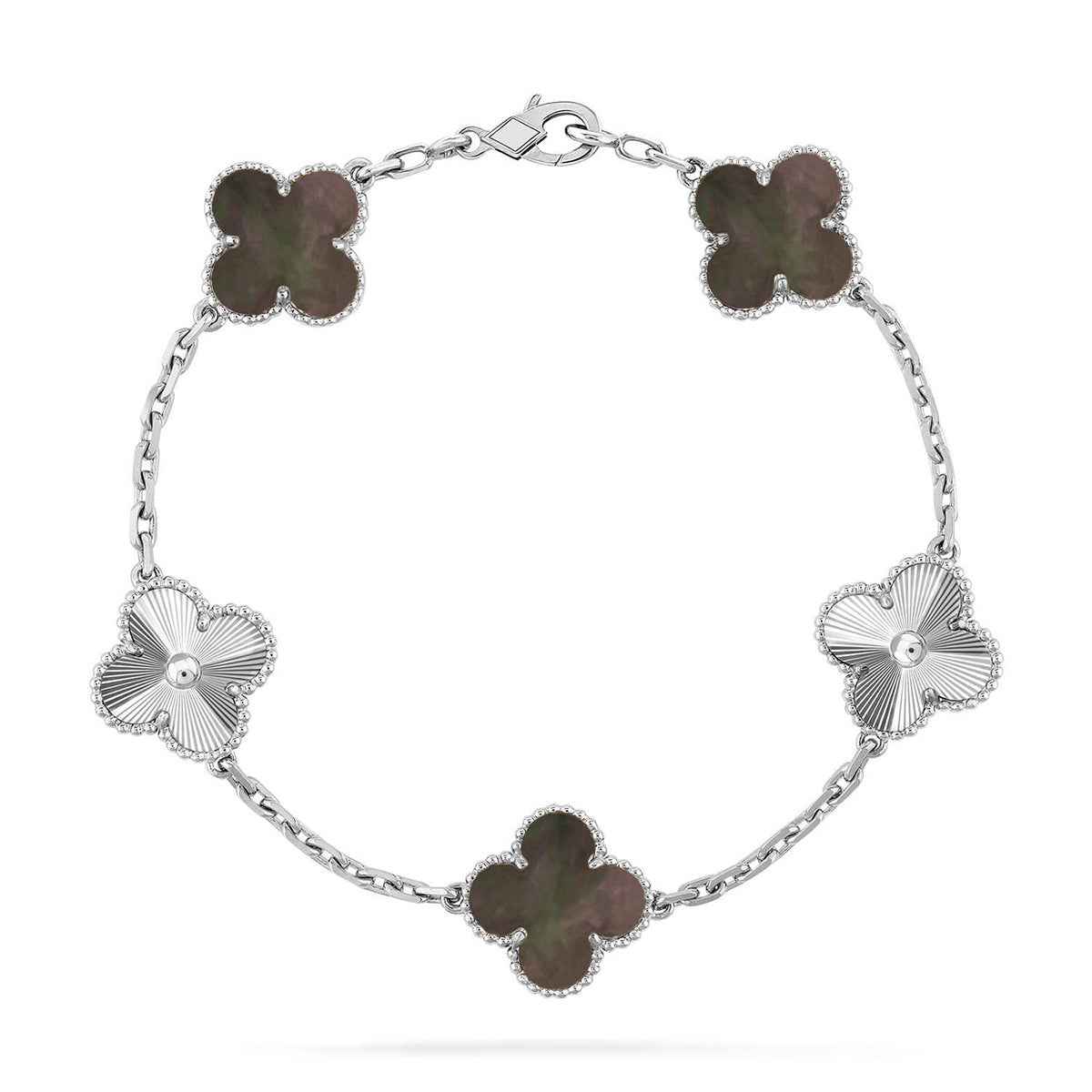 [Loco ]New CLOVER 5 MOTIF GRAY MOP BRACELET COLLECTION