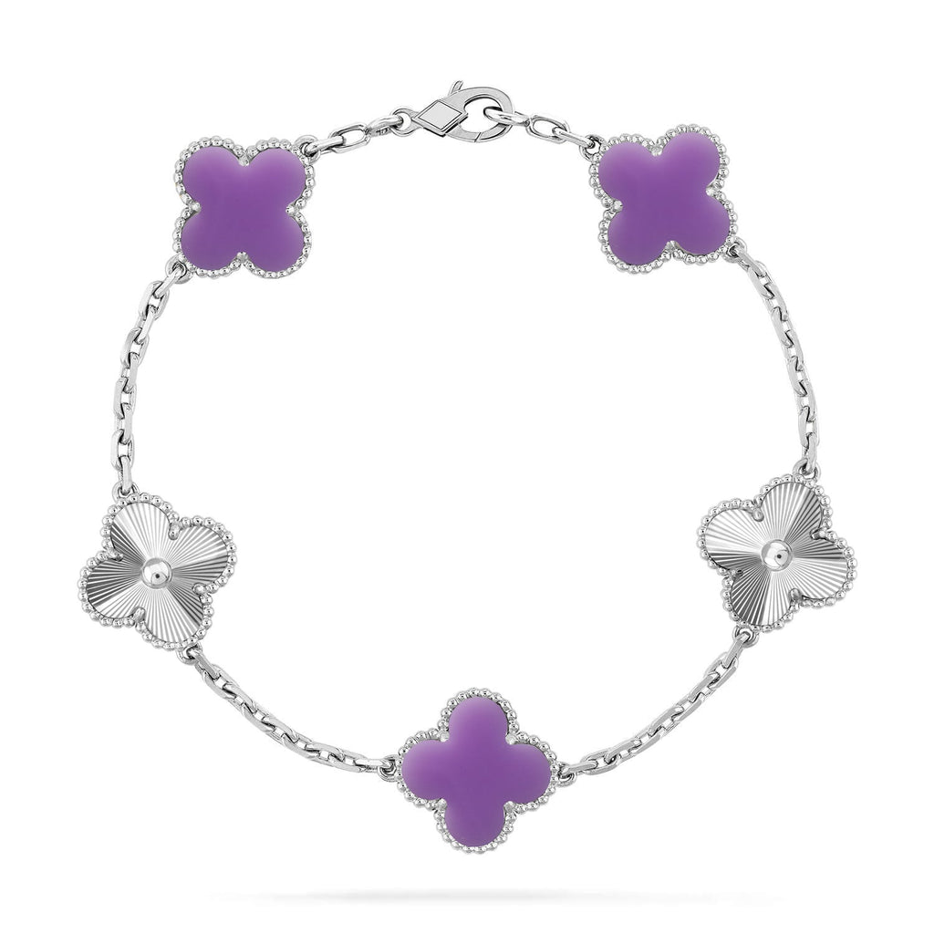 [Loco ]New CLOVER 5 MOTIF LIGHT PURPLE BRACELET COLLECTION