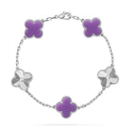 [Loco ]New CLOVER 5 MOTIF LIGHT PURPLE BRACELET COLLECTION
