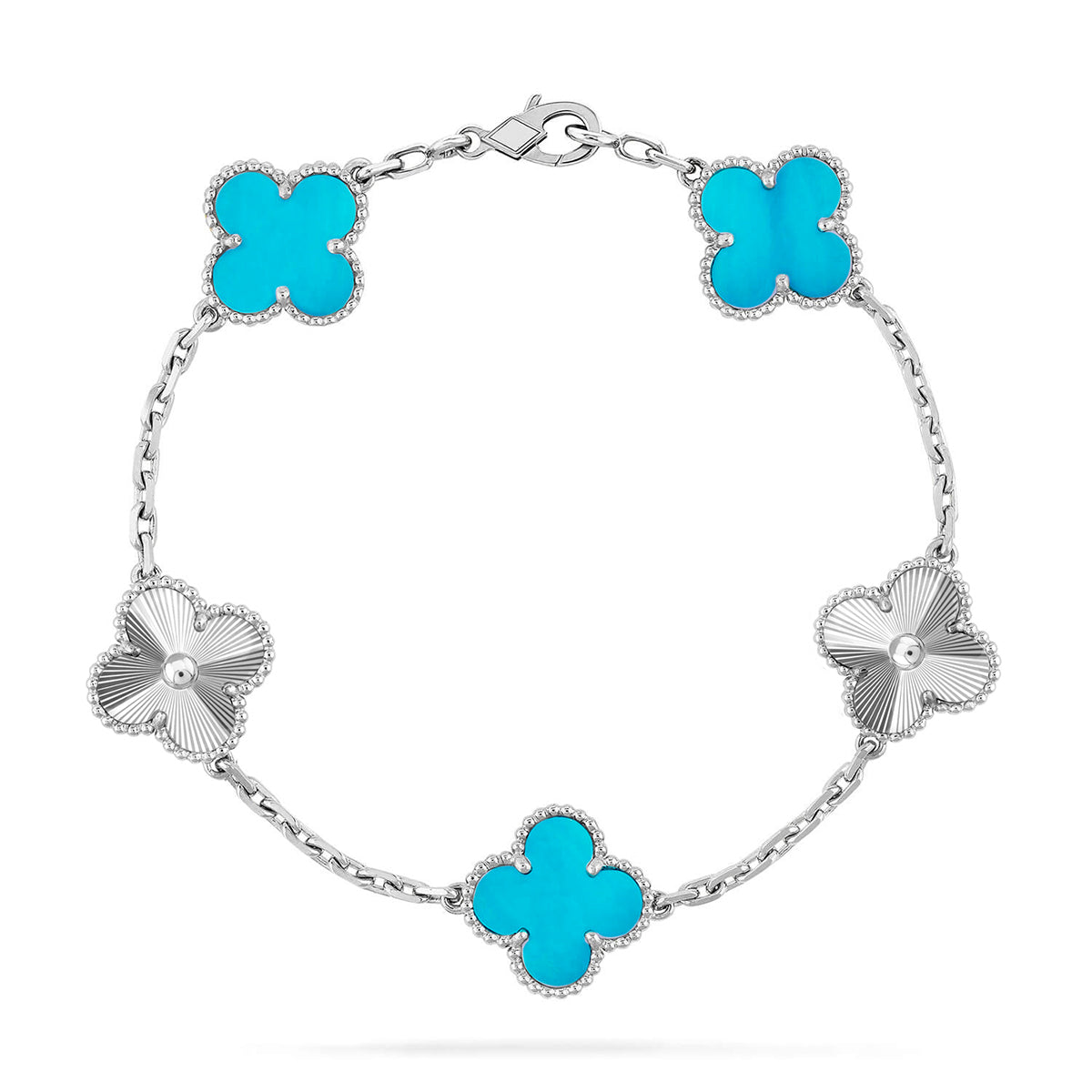 [Loco ]New  CLOVER 5 MOTIF TURQUOISE BRACELET COLLECTION