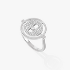 [Loco jewelrys]LUCKY MOVE PAVED SILVER DIAMOND RING