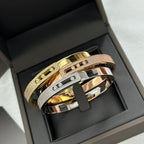 [Loco jewelrys]Move Noa Rose Gold Pavé Diamond Bangle Bracelet
