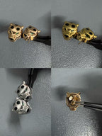 [Loco ] CHRRTAH-PRINT STUD EARRINGS, THREE COLORS