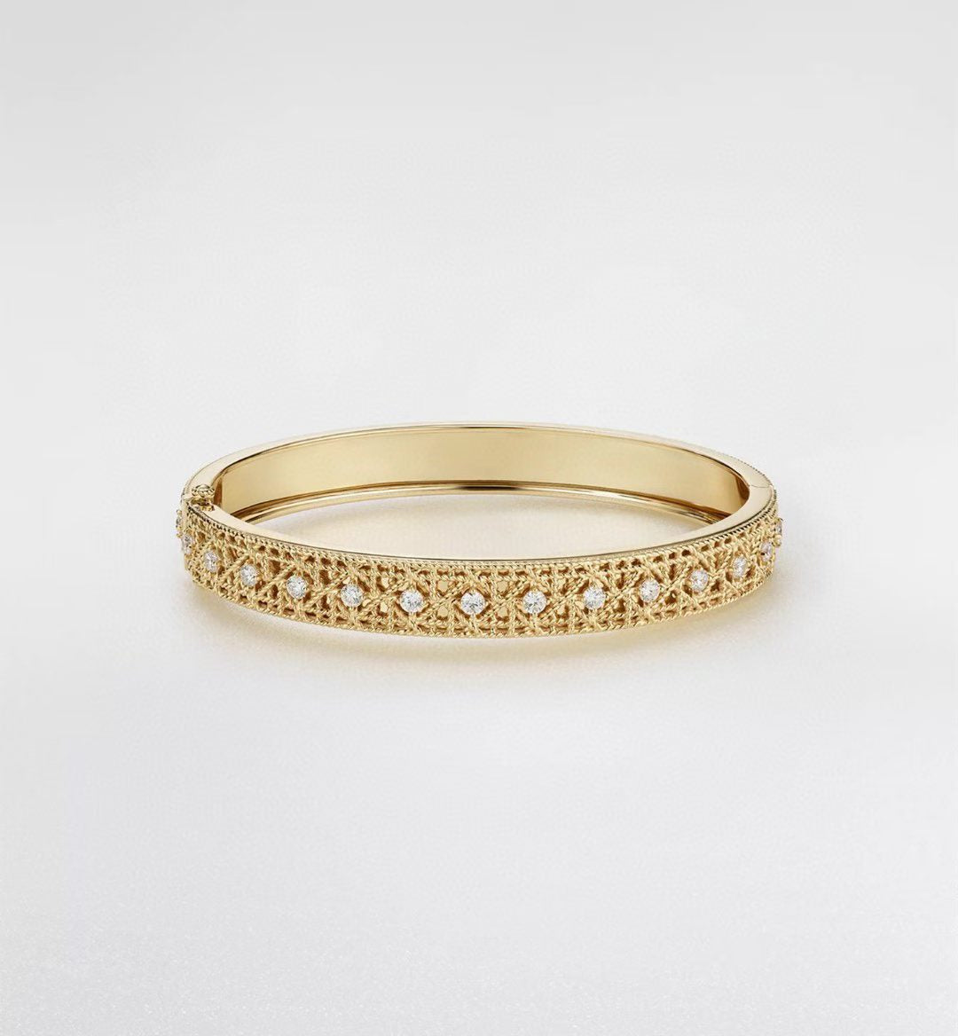 [Loco ] 2026 WOVEN-PATTERN BRACELET SET WITH FULL DIAMOND INLAY THREE-COLORS