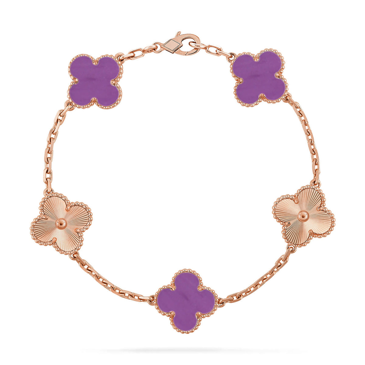 [Loco ]New  CLOVER 5 MOTIF VIOLET BRACELET COLLECTION