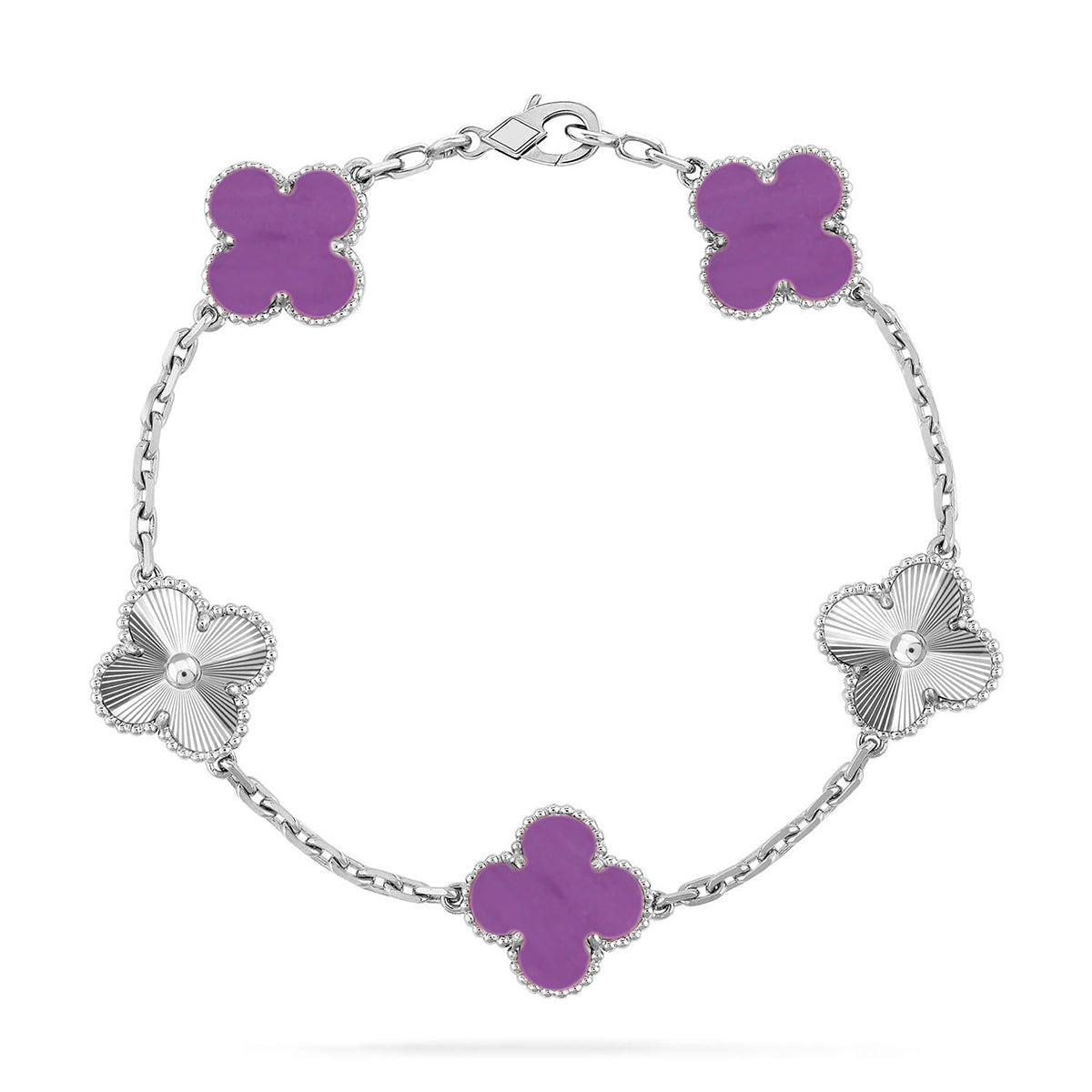 [Loco ]New  CLOVER 5 MOTIF VIOLET BRACELET COLLECTION