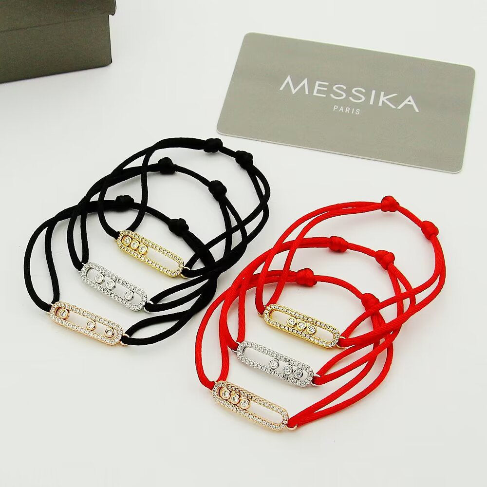 [Loco jewelrys]Messika Care(s) pink cord pavé bracelet
