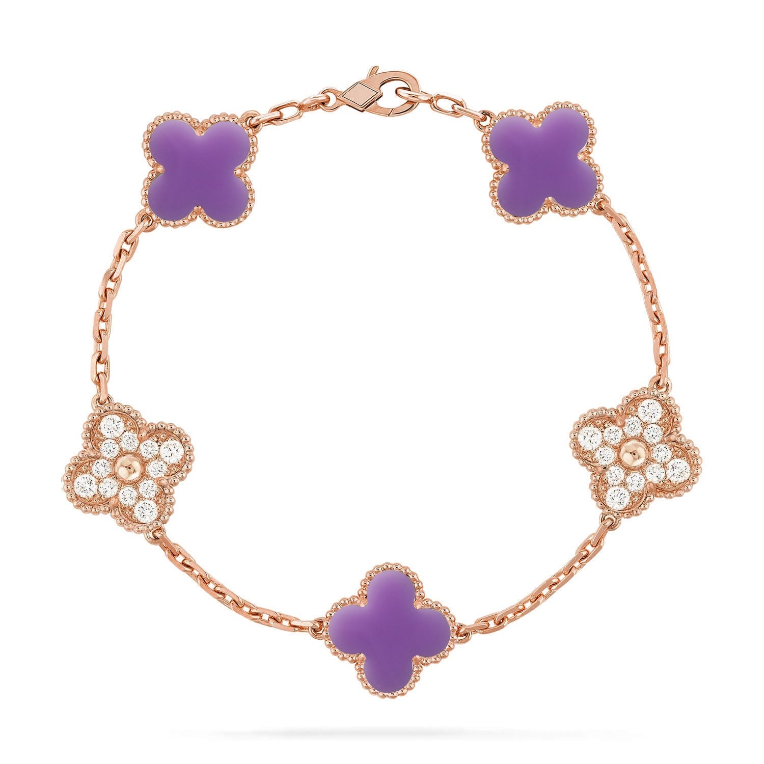 [Loco ]New CLOVER 5 MOTIF LIGHT PURPLE BRACELET COLLECTION