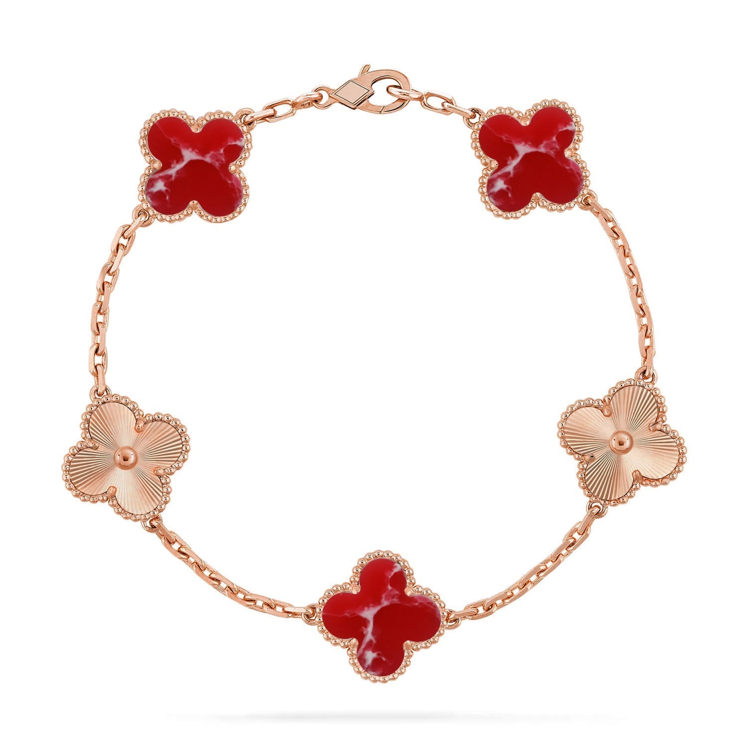 [Loco ]New CLOVER 5 MOTIF RED PATTERN BRACELET COLLECTION
