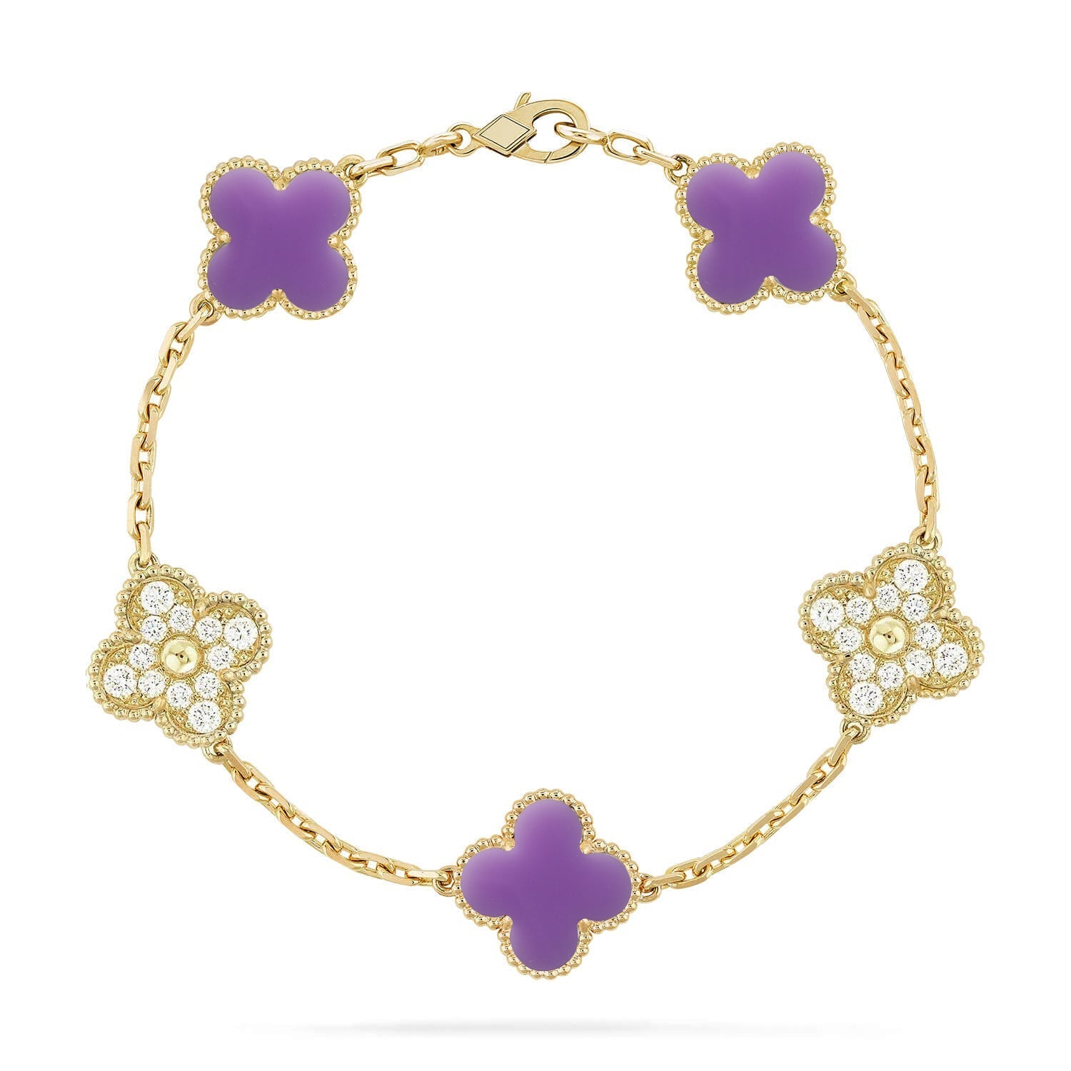 [Loco ]New CLOVER 5 MOTIF LIGHT PURPLE BRACELET COLLECTION