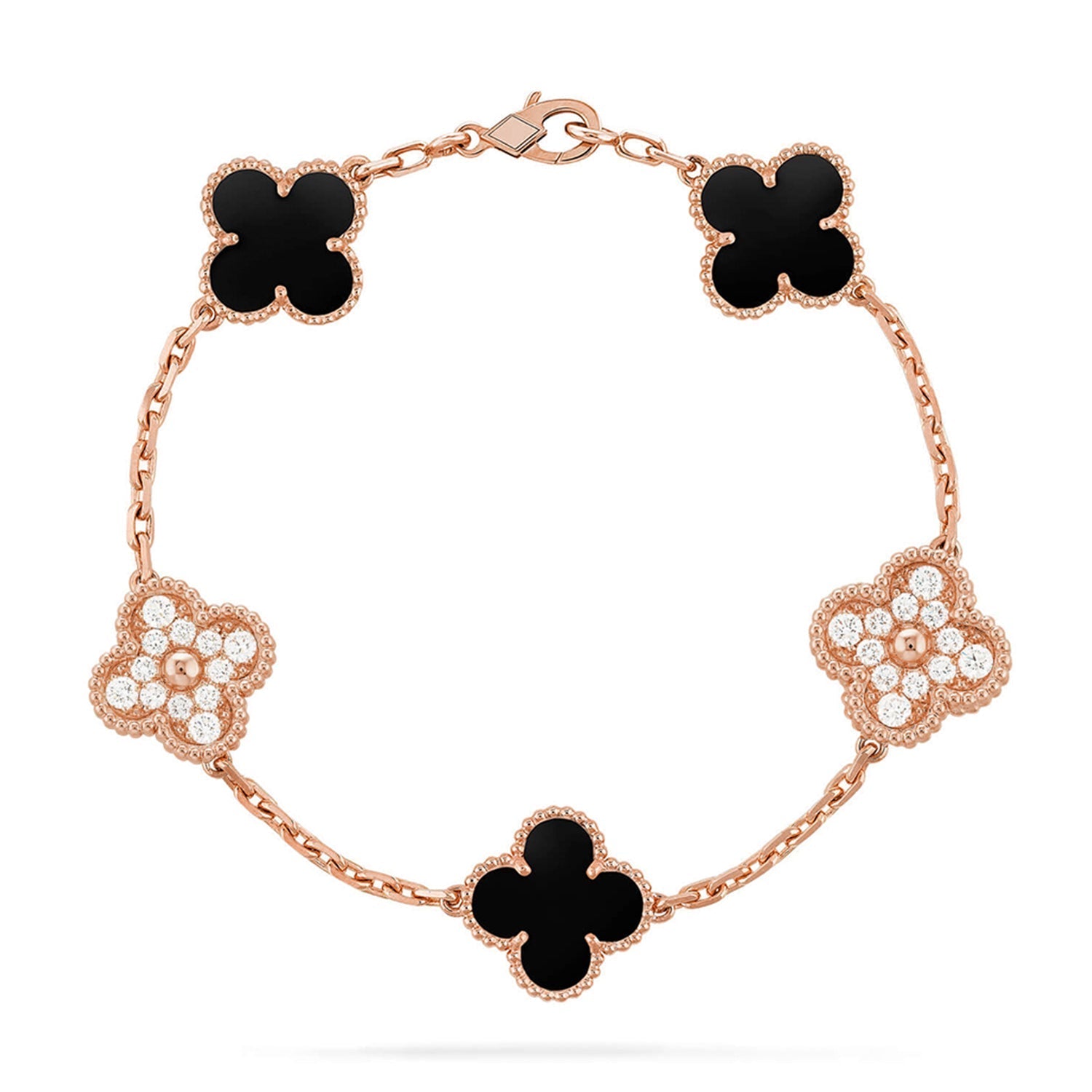 [Loco ]New CLOVER 5 MOTIF ONYXS BRACELET COLLECTION