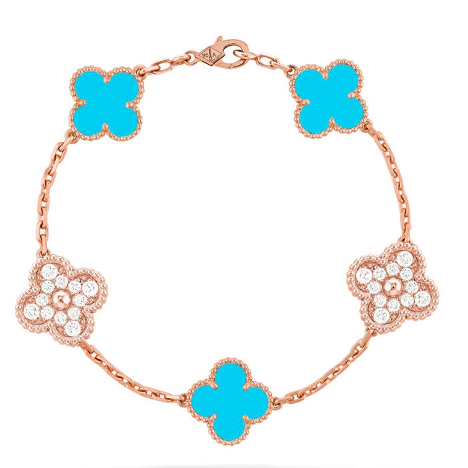[Loco ]New  CLOVER 5 MOTIF TURQUOISE BRACELET COLLECTION