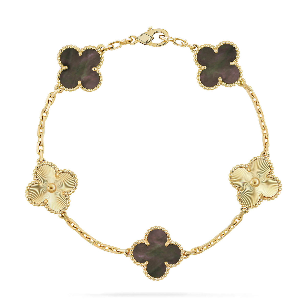[Loco ]New CLOVER 5 MOTIF GRAY MOP BRACELET COLLECTION