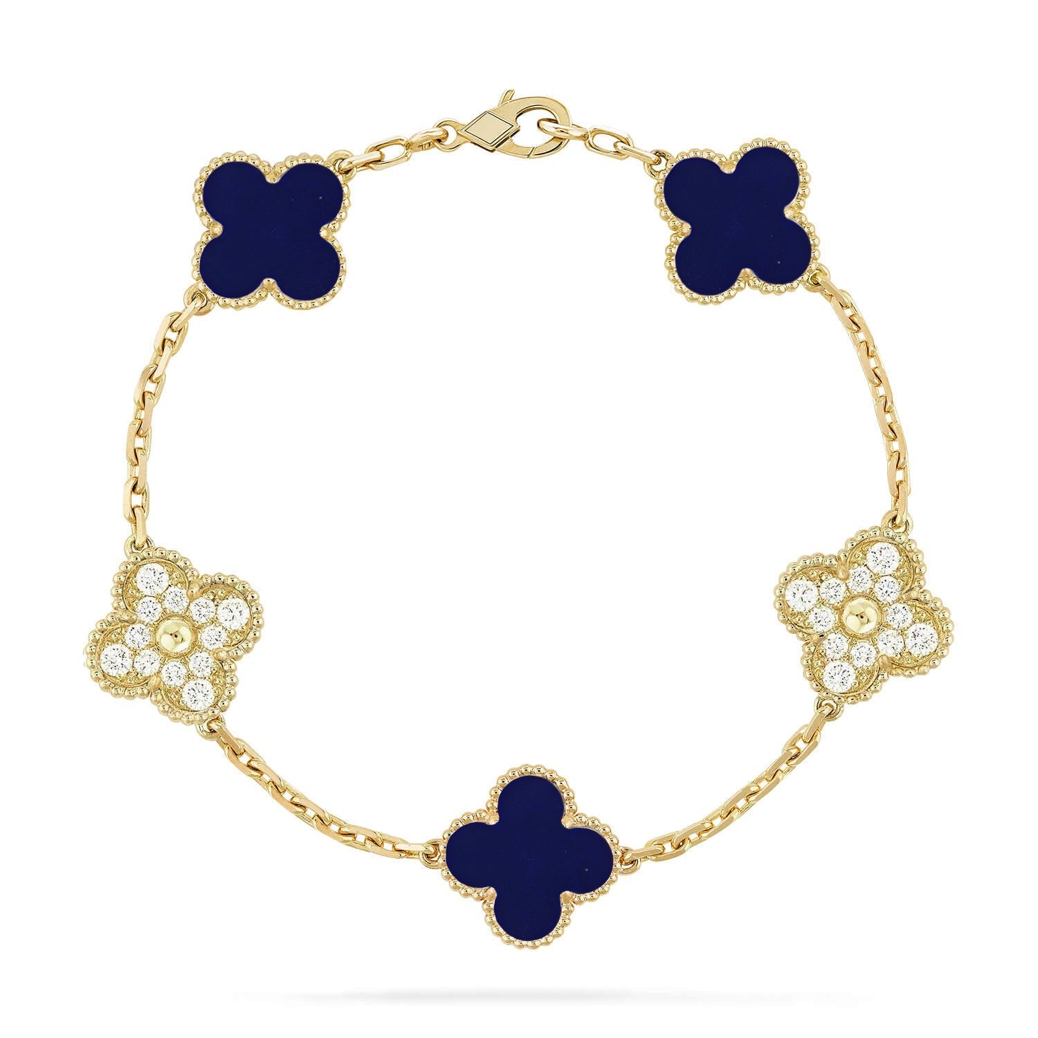 [Loco ]New CLOVER 5 MOTIF LAPIS LAZULI BRACELET COLLECTION