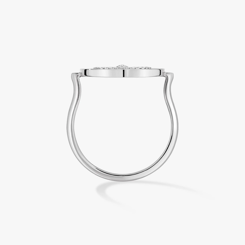 [Loco jewelrys]LUCKY MOVE PAVED SILVER DIAMOND RING