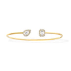 [Loco jewelrys]JONC FLEX MY TWIN TOI & MOI SILVER DIAMOND BRACELET