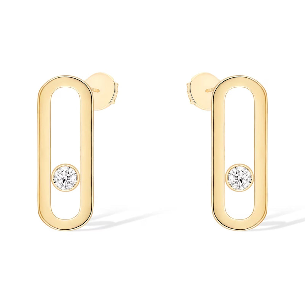 [Loco jewelrys]MOVE UNO SMALL 1 DIAMOND EARRINGS