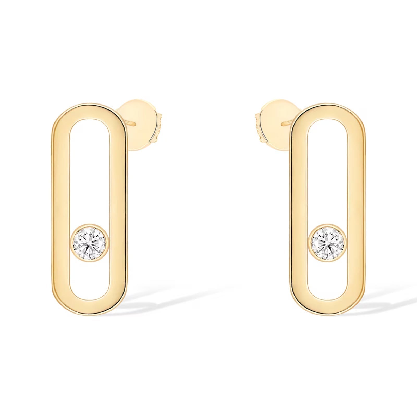 [Loco jewelrys]MOVE UNO SMALL 1 DIAMOND EARRINGS