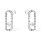 [Loco jewelrys]MOVE UNO STUD DIAMOND PAVED EARRINGS