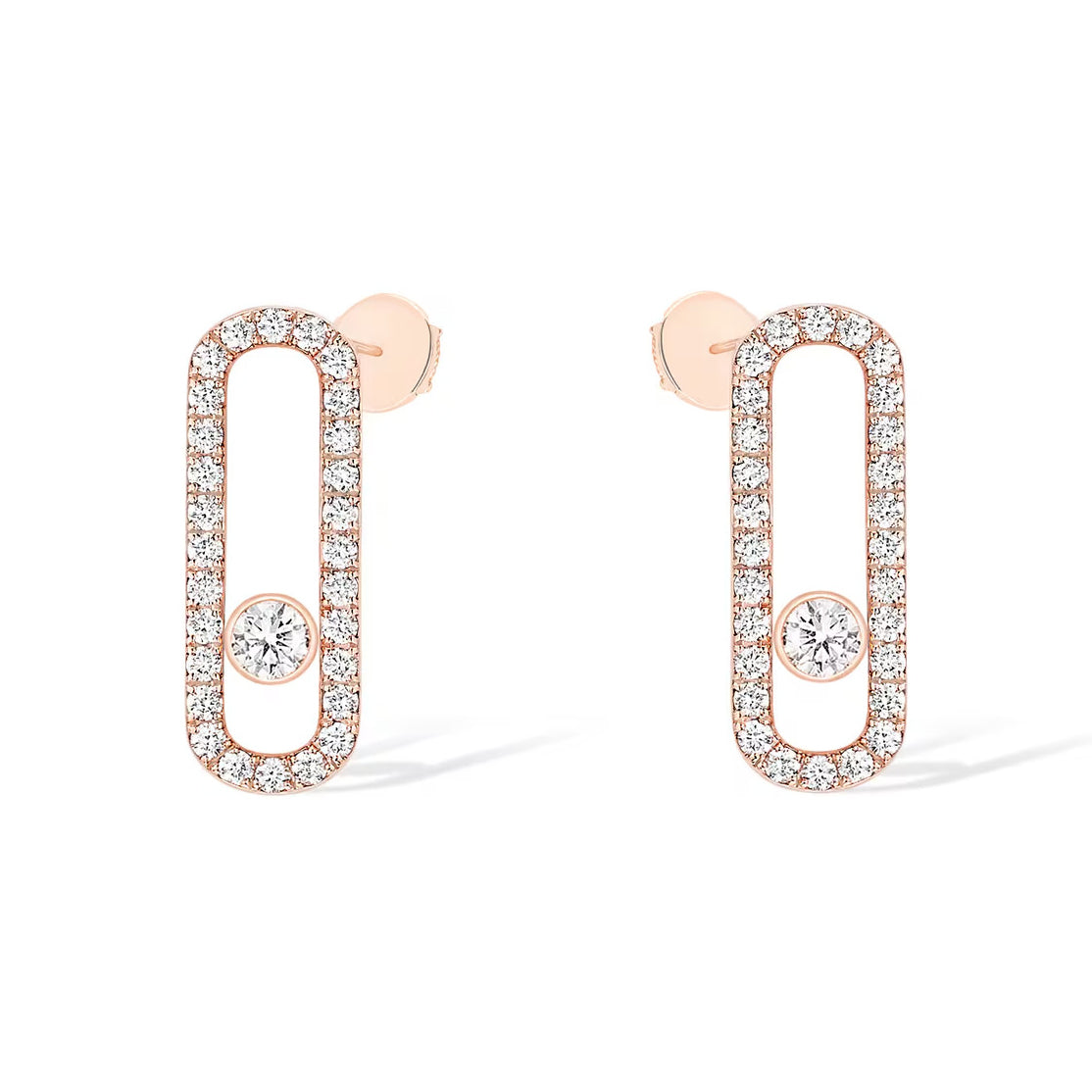 [Loco jewelrys]MOVE UNO STUD DIAMOND PAVED EARRINGS