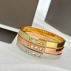 [Loco jewelrys]Move Noa Rose Gold Pavé Diamond Bangle Bracelet