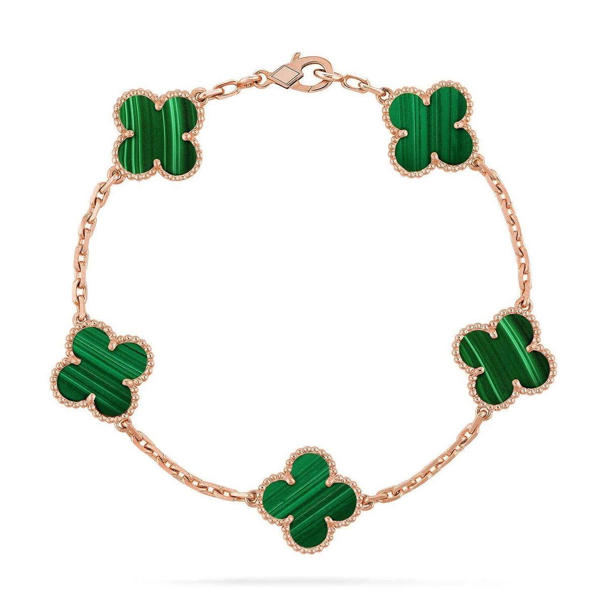 [Loco ]New  CLOVER 5 MOTIF MALACHITE BRACELET COLLECTION
