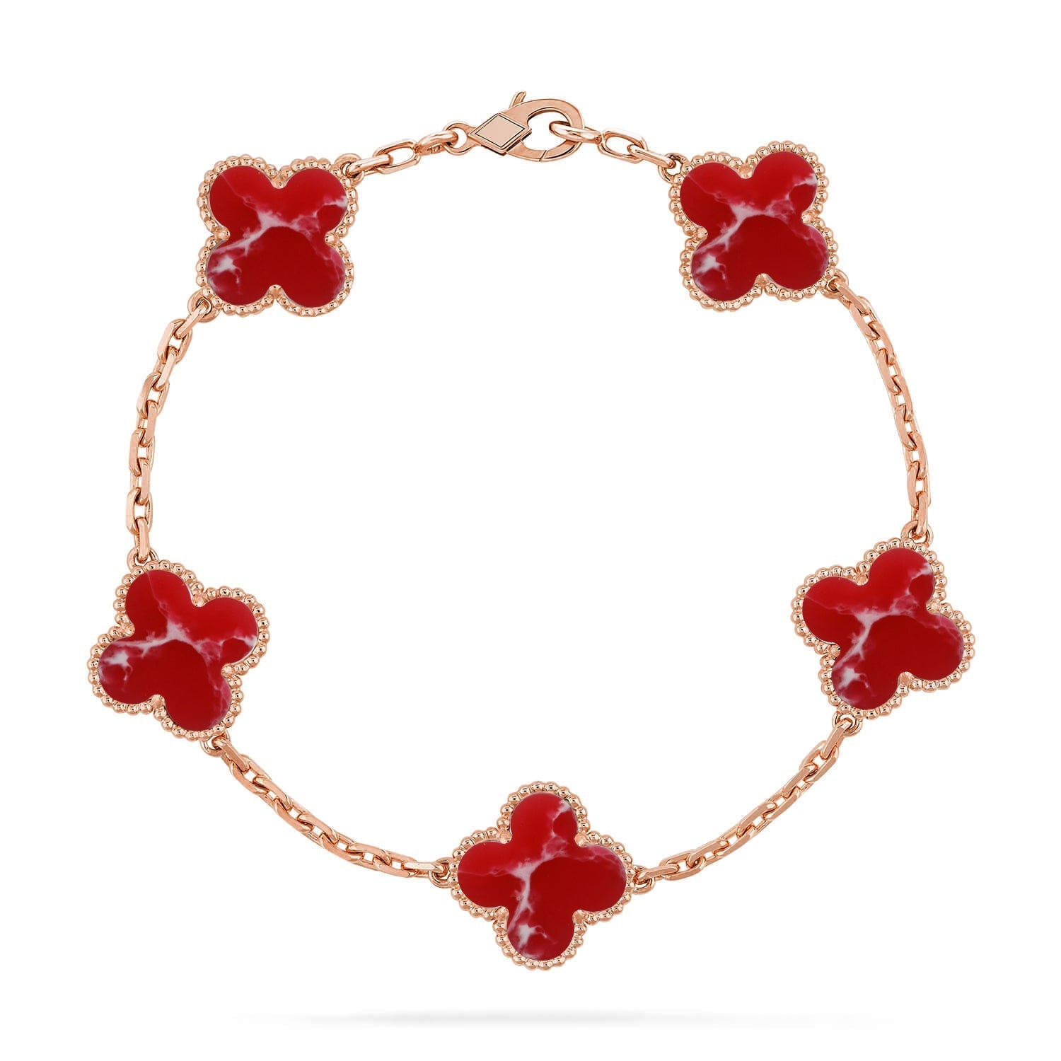[Loco ]New CLOVER 5 MOTIF RED PATTERN BRACELET COLLECTION