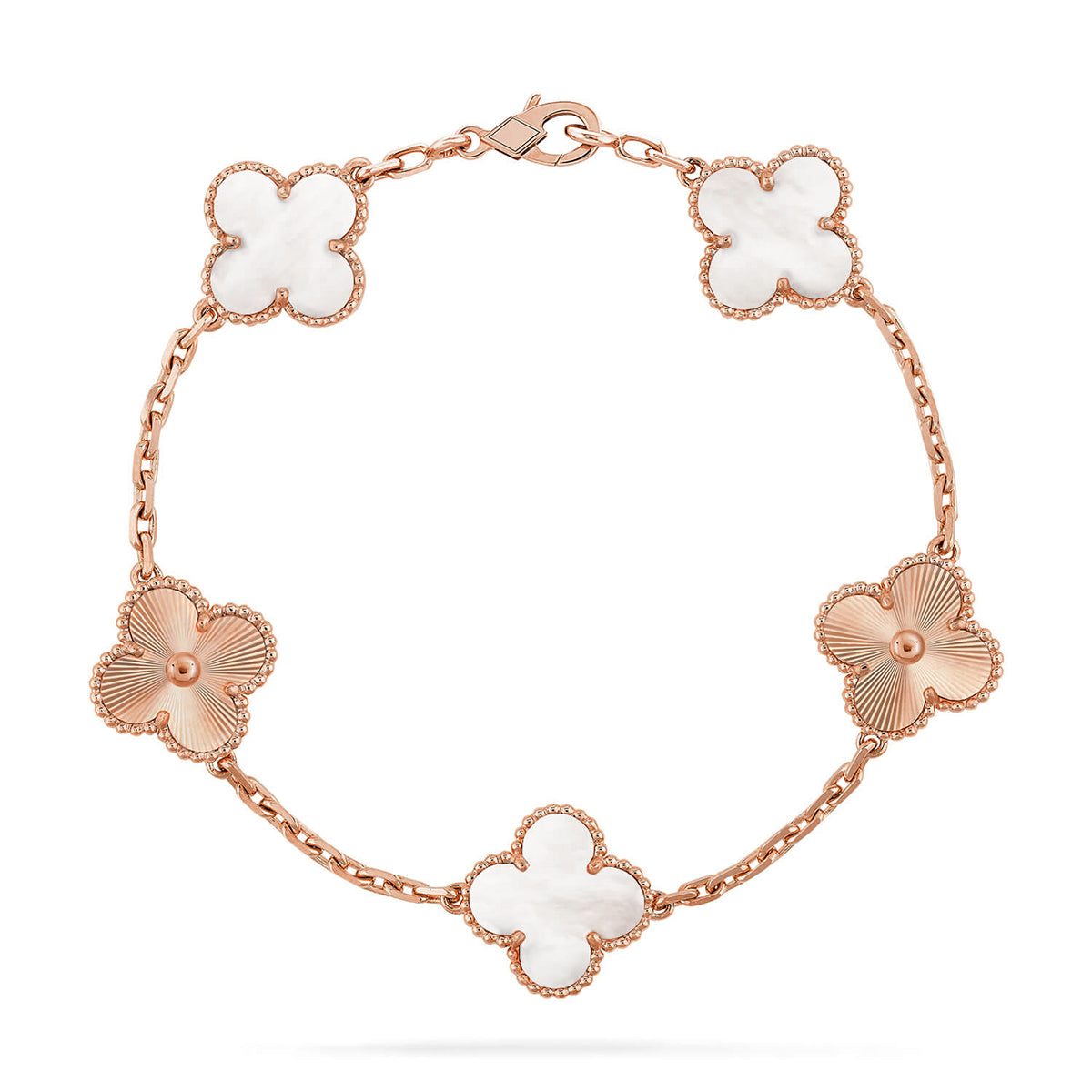 [Loco ]New CLOVER WHITE PEARL MOP 5 MOTIF BRACELET COLLECTION