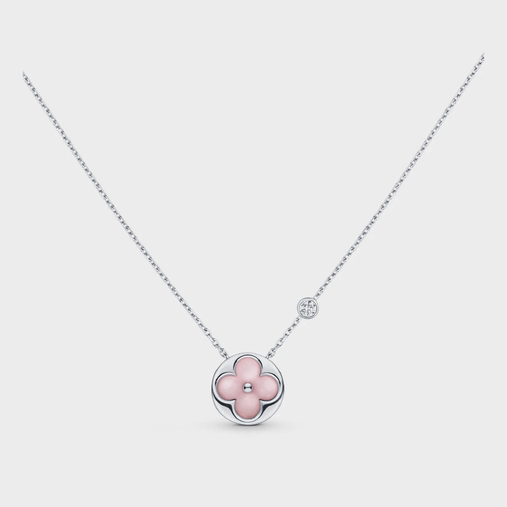 Loco SUN MOTIF PINK MOP SILVER BRACELET