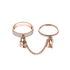 Loco HM KELLY CLOCHETTE DOUBLE RING IN  WITH DIAMONDS