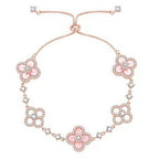 Loco CLOVER 5 MOTIF PINK BLUE RED WHITE BRACELET
