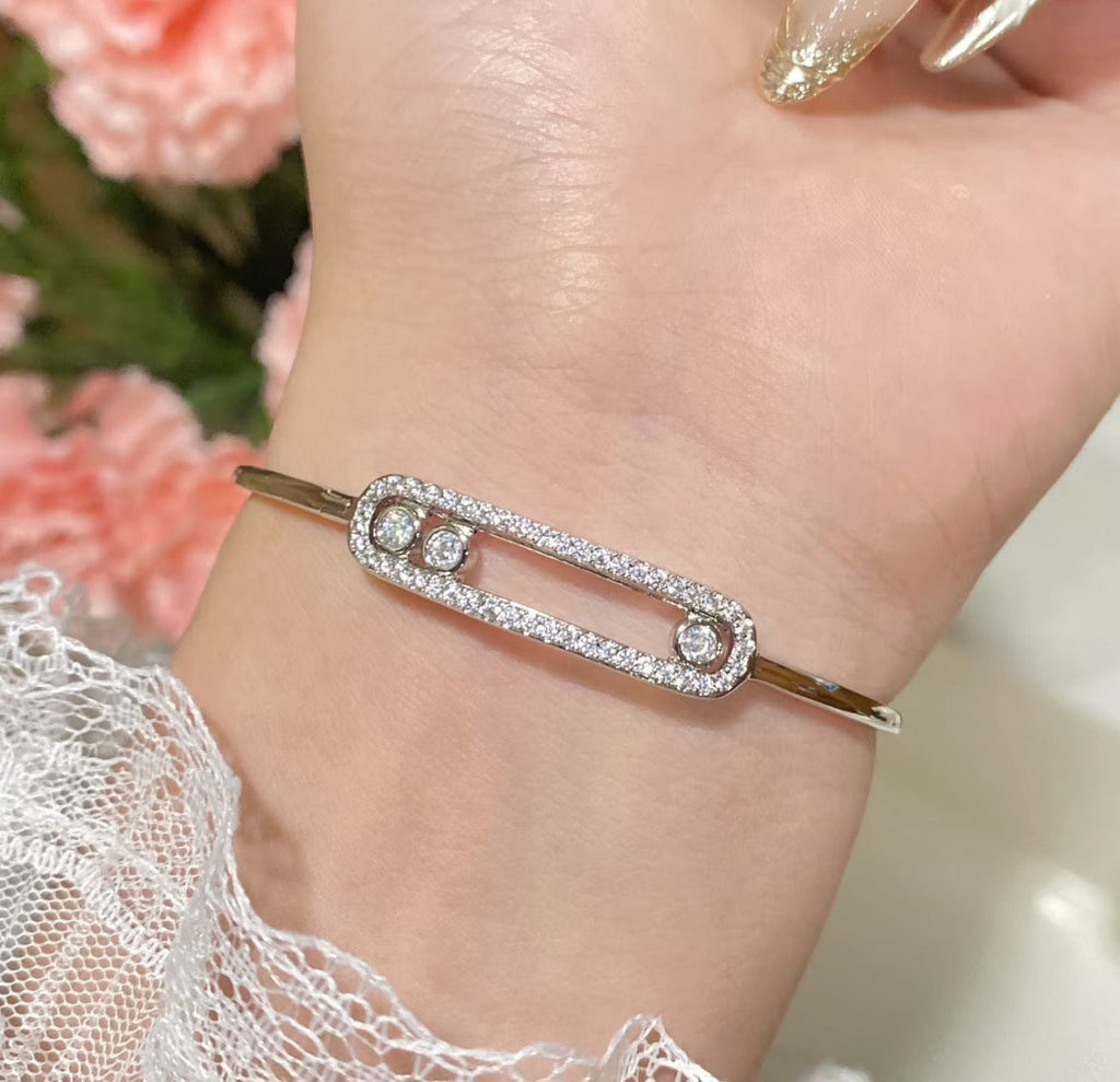 [Loco jewelrys]Move Pavé Diamond Bangle Bracelet M
