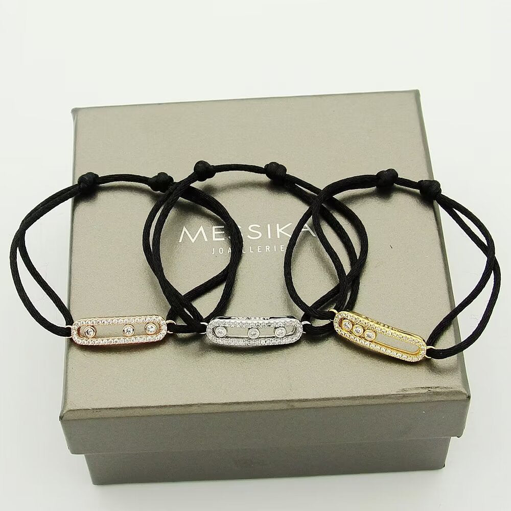 [Loco jewelrys]Messika Care(s) pink cord pavé bracelet