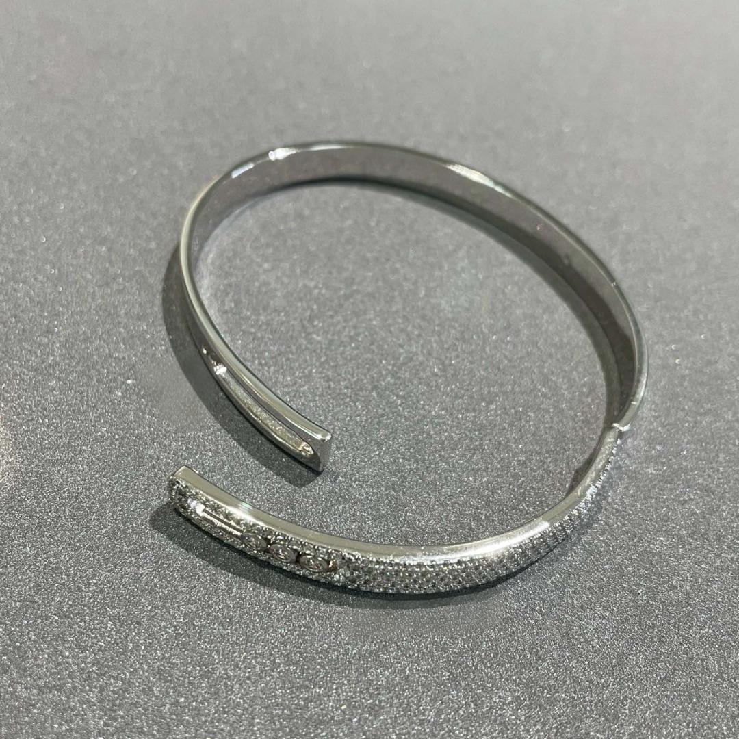 [Loco jewelrys]Move Noa Rose Gold Pavé Diamond Bangle Bracelet