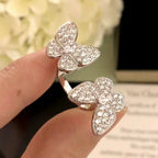 Loco TWIN SILVER BUTTERFLY DIAMOND RING