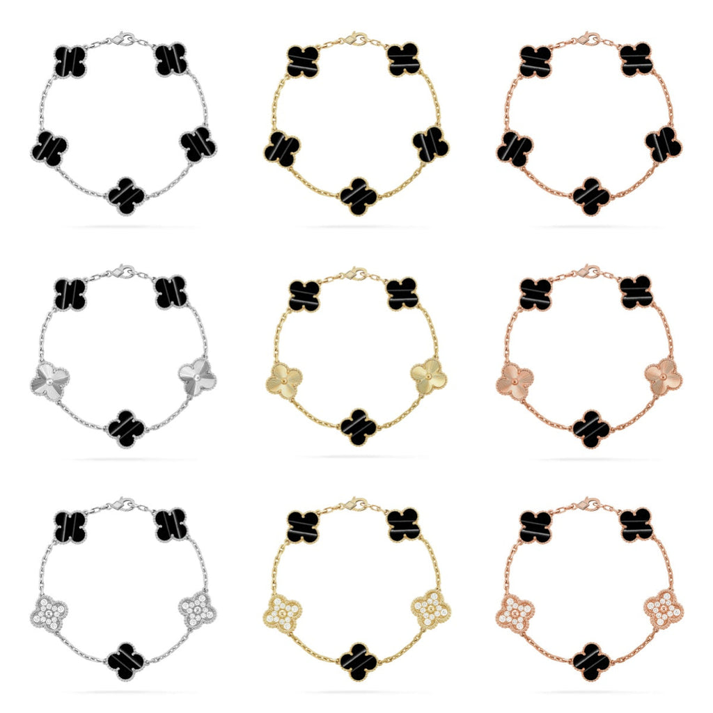 [Loco ]New  CLOVER 5 MOTIF PULSAR STONE BRACELET COLLECTION
