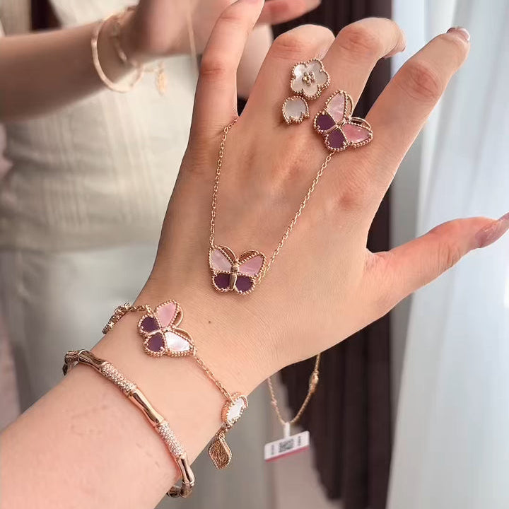 [Loco ] 26 NEW CLOVER LUCKY LIGHT PURPLE SET