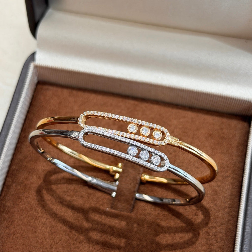 [Loco jewelrys]Move Pavé Diamond Bangle Bracelet M