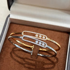 [Loco jewelrys]Move Pavé Diamond Bangle Bracelet M