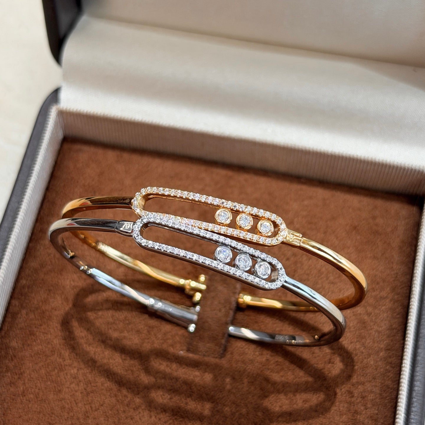 [Loco jewelrys]Move Pavé Diamond Bangle Bracelet M