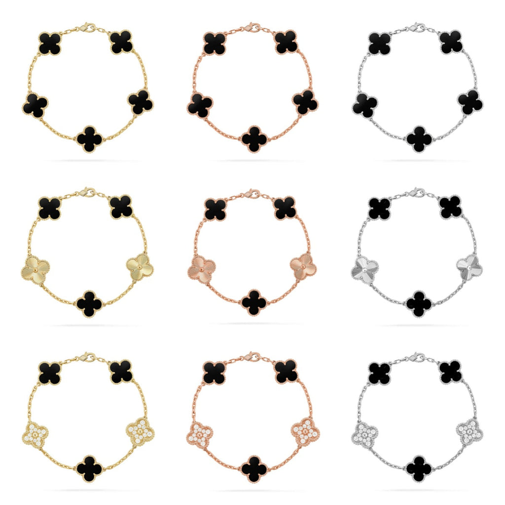 [Loco ]New CLOVER 5 MOTIF ONYXS BRACELET COLLECTION