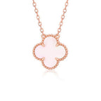 Loco CLOVER 15MM PINK MOTHER-OF-PEARL SINGLE FLOWER NECKLACE