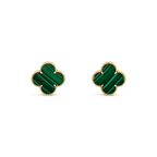 Loco CLOVER MINI 9.5MM MALACHITE  EARRINGS