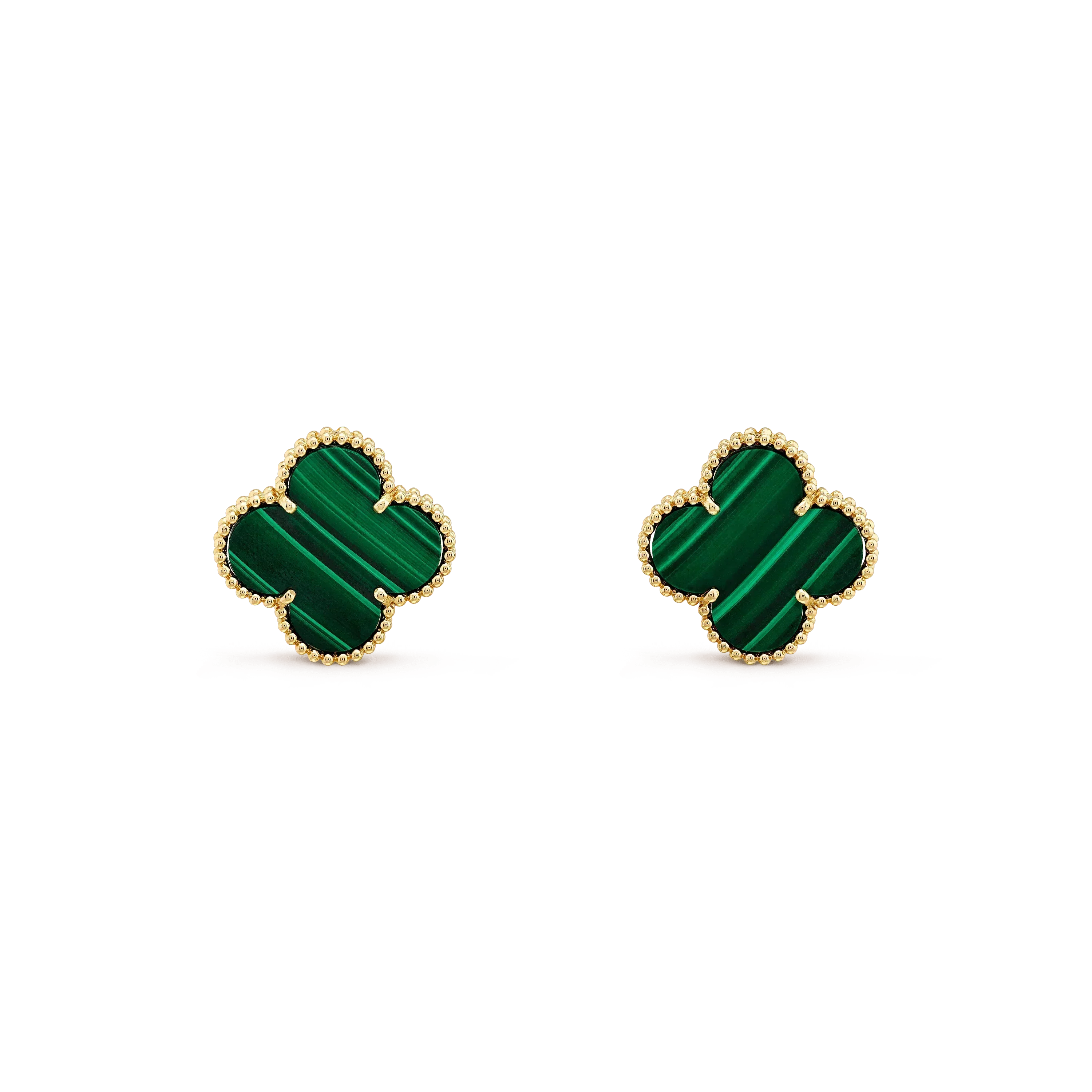 Loco CLOVER MINI 9.5MM MALACHITE  EARRINGS